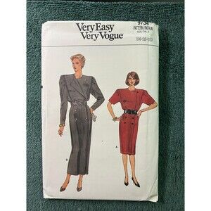 Very Easy Very Vogue  Pattern #9734 Sizes 14/16/18  2 Misses Dress Uncut